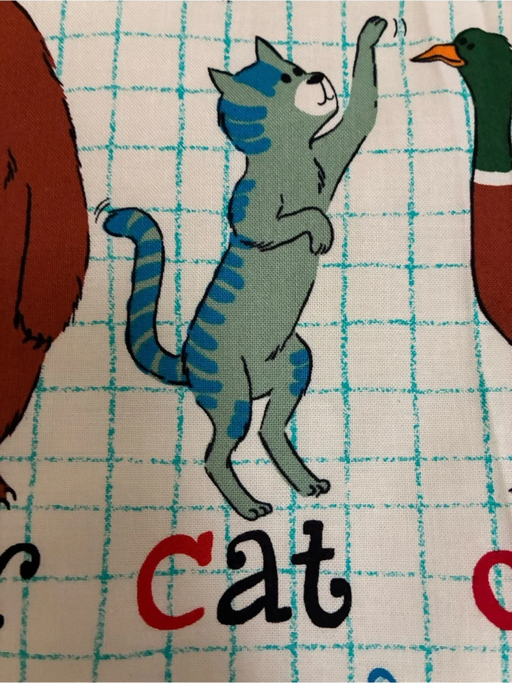 ABC ANIMALS FABRIC CHART